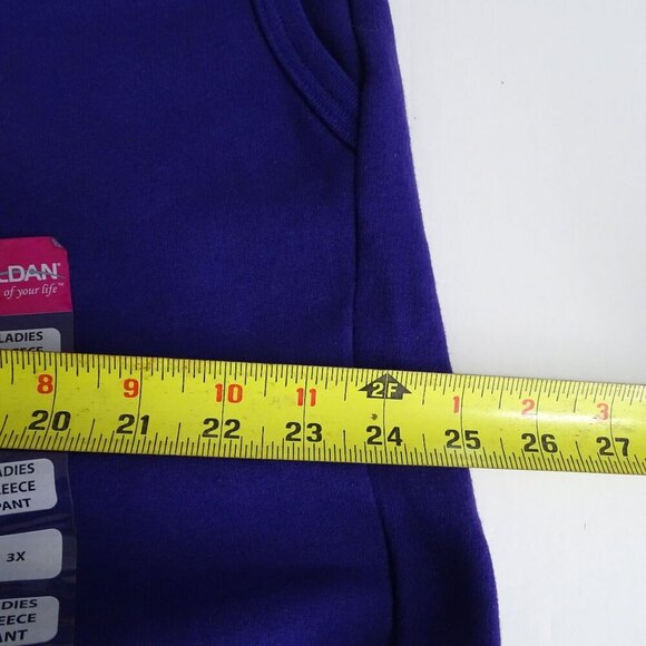 Gildan Heavy Blend Purple Fleece Sweatpant Wide Leg Women Size 3XL Pockets NEW - Picture 10 of 11
